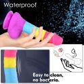 HiSmith 8.2" Rainbow Silicone Dildo